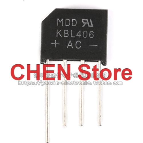 10pcs Original KBL406 4A 600V flat bridge rectifier bridge stack silicon bridge rectifier