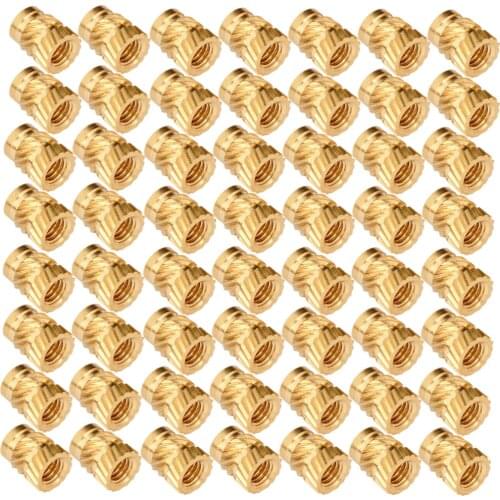 100pcs Embedment Nut Knurled M3 Thread Brass Nut Embedment Nut Insert Nut for Printing 3D Printer