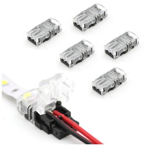 2pin 3pin 4pin 5pin 6pin 5pcs LED Strip Connector for RGB RGBW RGBWW 3528 5050 LED Strip Light Wire Connection Terminal Splice