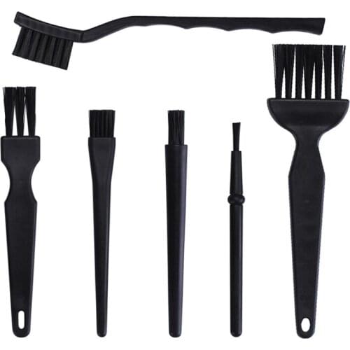 6Pcs/Lot ESD Anti-Static Safe Brush Synthenic Fiber Non Slip Handle Cleaning Dust Brush Tool For Mobile Phone Tablet PCB Rework