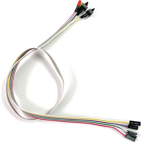 68CM Slim ATX PC Compute Motherboard Power Cable Original On/Off/Reset with LED Light PC Power Reset Switch Push Button Switch