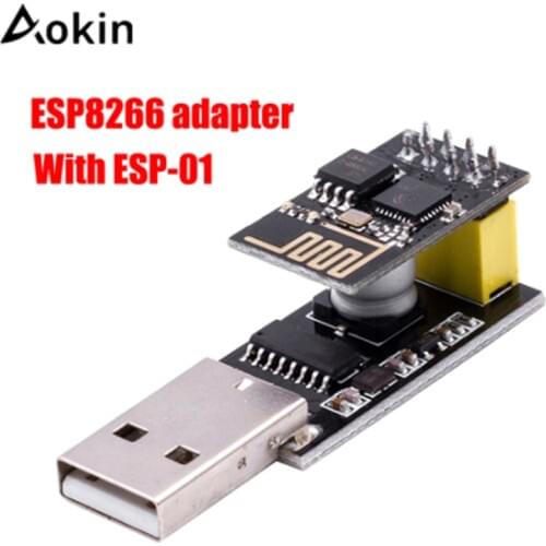 ESP01 Programmer Adapter UART GPIO0 ESP-01S ESP-01 Adaptaterr CH340G USB to ESP8266 Serial Wireless Wifi Developent Board Module