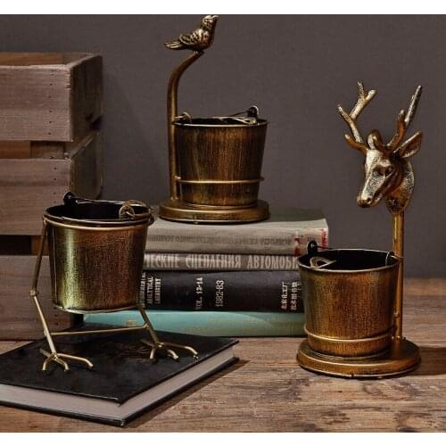 American Creative Retro Faucet Deer Head Well Bird Ashtray Tavern Countertop Personality Decoration Nostalgic Decorations