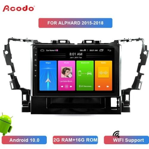 ACODO 2+16G Android 10.0 Car Radio Multimedia Player For Toyota Alphard 2015-2018 Navigation GPS 2 din