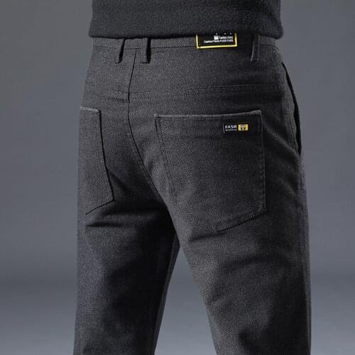 2021 new classic mens casual pants business fashion solid color straight trousers male spring autumn formal trousers Size 28-38