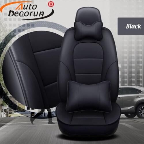 AutoDecorun 18PCS/Set Perforated Cowhide Covers Seat for Suzuki kizashi Accessories Leather Car Seat Cover Protectors 2010-2011