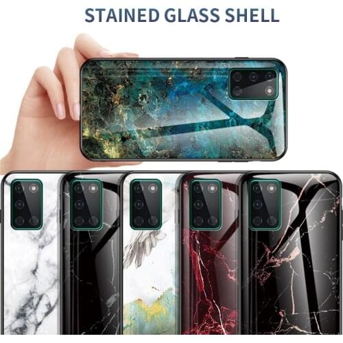 Luxury Marble Glass Phone Case for Oneplus 8T 1+8T Hard Back Cover Coque for Oneplus 8T 1+8T 6.55 inch Anti-fall Case Fundas