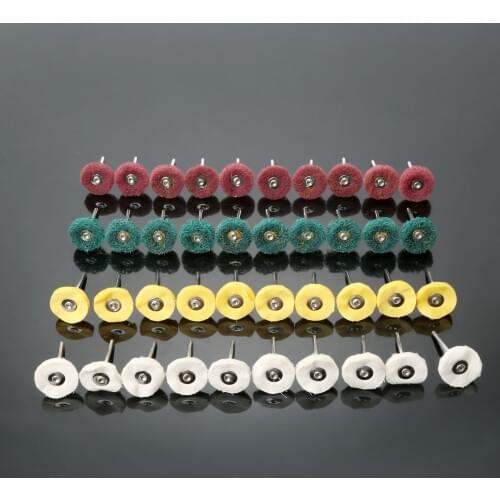 Dophee 40Pcs Dremel Accessories Rotary Tools Cloth Steel Polishing Wheels Brushes Set for Mini Drill Metal Buffing Deburring New