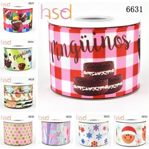 HSDRibbon high-quality life 3" 75mm HT food dot series Grosgrain Ribbon