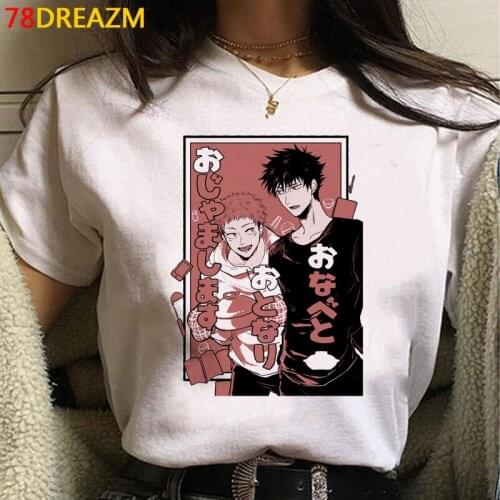 Jujutsu Kaisen Gojo Satoru Yuji Itadori top tees men white t shirt harajuku vintage japanese t shirt top tees harajuku kawaii