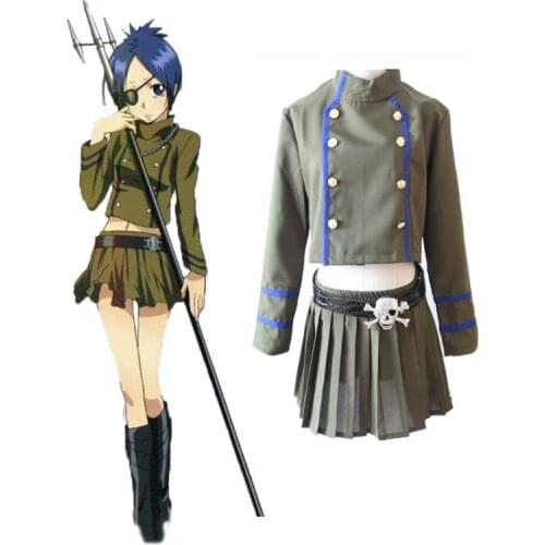 Katekyo Hitman Reborn Cosplay Costume Kokuyo School Chrome Dokuro Women men Girl School Uniform Casual Clothing