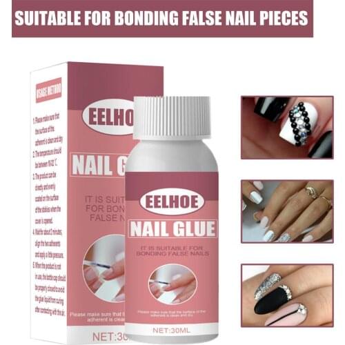 Nail Glue DIY Nail Rhinestone Glue Nail Tools Supplies 30ML Professional Super Sticky UV Gel Nail Polish Glue Nail Polish Tool