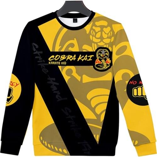 Cobra Kai Print 3d Pullover sweatshirt Costume Fashion Men Women Capless Sweatshirt Long Sleeve Hip Hop Tracksuit Oversized