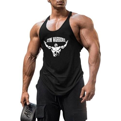 New Workout Mens Tank Tops Shirt Gym Tank Top Fitness Clothing Vest Sleeveless Cotton Man Canotte Bodybuilding Man Clothes Wear