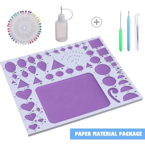 6Pcs/Set Paper Quilling Handmade Tools Set Template Tweezer Pins Slotted Tool Kit DIY Paper Card Crafts Decorating Tools Artwork