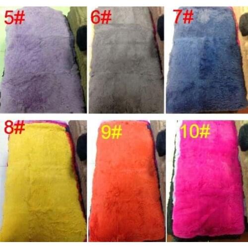 Genuine plate rabbit fur material size 50CM*110CM piece