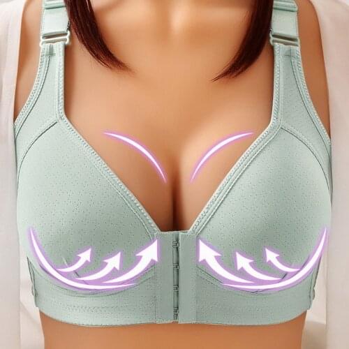 2021 New Front Buckle Thin Sexy Lingeries Women Bras Plus Size Breathable Vest Front Fastener Womens Underwear