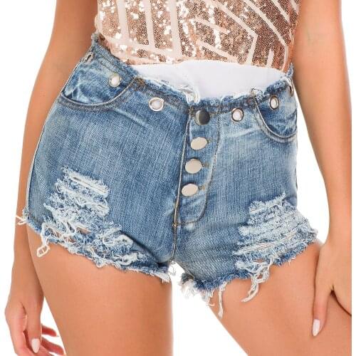 New autumn Sexy Women Jeans denim Shorts hot Pants sexy hole nightclub Dresses skinny jeans woman high waist jeans