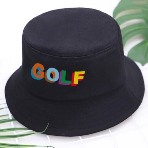 Golf Print Fishing Hat Casual Sunscreen Panama Hats Hip Hop Polyester Bucket Hat Men Fashion Foldable Woman Outdoor Gorras Mujer