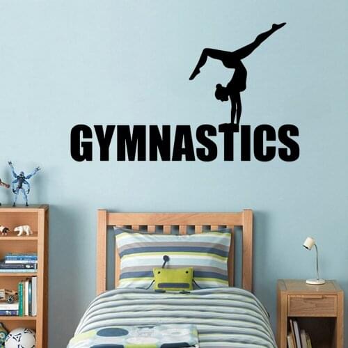 Removable Gymnastics Girls Yoga Wall Sticker For Living Room Home Wall Stickers Vinyl Removable FM-23