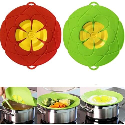 Silicone lid Spill Stopper Cover Pot Pan Cover Kitchen Accessories Cooking Tools Flower Cookware Utensil Kitchen Gadgets