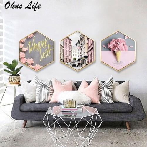 Modern Wall Art Print Pink Paris Girl Dream City Canvas Painting Nordic Posters Prints Wall Pictures Living Room Bedroom Decor