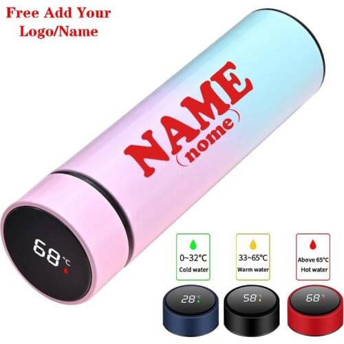 Custom logo Smart Insulation Male and Female Portable Students High-End Simple Bottle Creative Personalized Trend Bulk Tea Cup