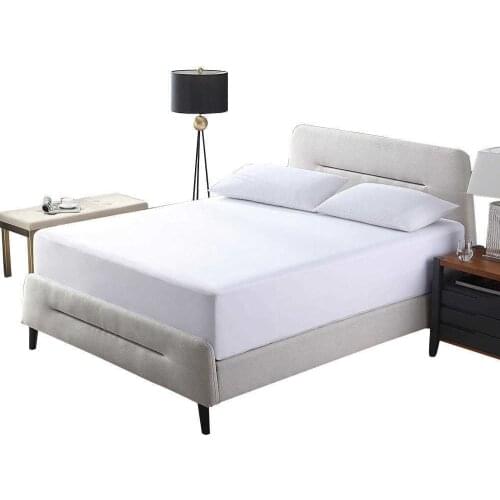 Waterproof Bed Fitted Sheet White Color Breathable Anti-mite Anti-bacterial Bed Sheet All Wrap Dustproof Mattress Cover Sheet