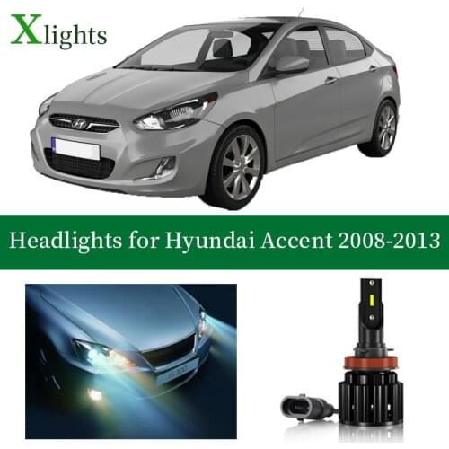 Xlights For Hyundai Accent 2008 2009 2010 2011 2012 2013 Led Headlight Bulb Low High Beam Lamp Headlamp Auto Light Accessories