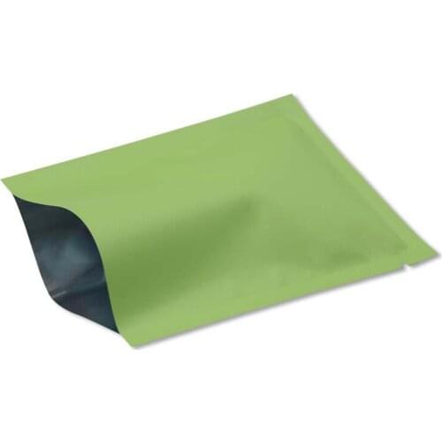 Green Color Flat Type Aluminum Hot Seal Top Open Bag, Food Grocery Packaging Bag Can Be Custom-made J10011