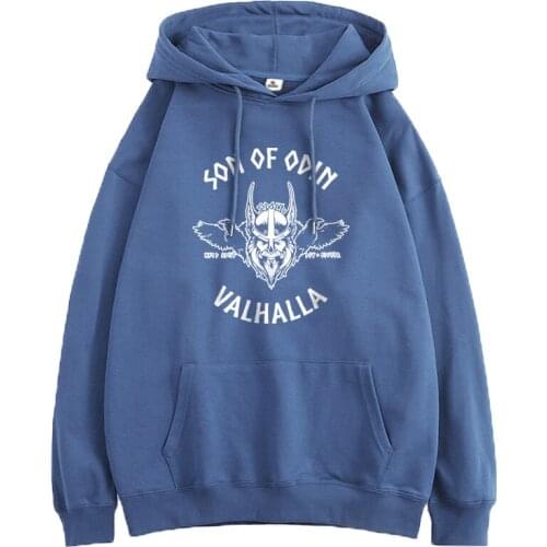 Odin Vikings Gone To Valhalla Hooded Woman K-pop Fashion Sweatshirts Long Sleeve Casual Clothing 2021 Autumn Leisure Pullovers
