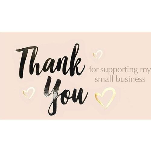 10-50Pcs Pink Thank You for Supporting My Small Business Card For Small Shop Gift Decoration Card For Small Business Labels