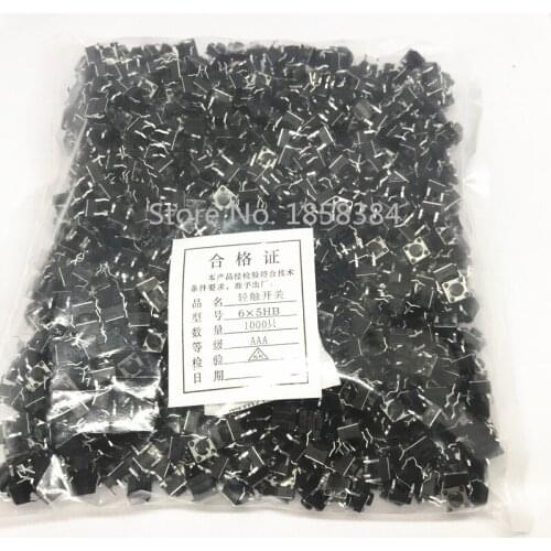 1000PCS DIP-4Pins 6*6*5 mm Switch Tactile Push Button Switches 6x6x5mm