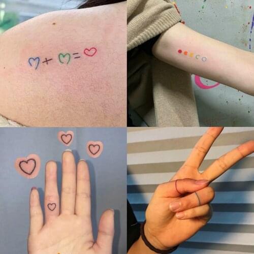 30 Sheets Cute Girls Tattoo Stickers Waterproof Long Lasting Small Pattern Cartoon Face Stickers