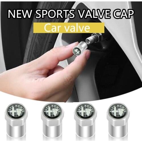 4pcs Wheel Tire Valve Cap Wheel Tire Parts Valve Stem Caps Cover for Alfa Alpha Romeo 159 147 156 Giulietta 147 159 Mito KEYRING