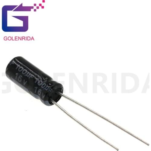 50PCS Electrolytic capacitor 16V100uF 5*11mm aluminum electrolytic capacitor 100uf 16v