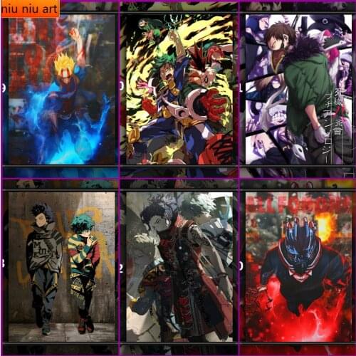 Boku No My Hero Academia Bakugou Midoriya Shinso Anime Diamond Mosaic Diamond Painting Diamond Inlaid DIY Home Decor