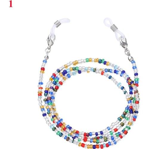 Colorful Beads Glasses Chain Boho Style Hangs Masks Chain Beaded Womens Sunglasses Lanyard Eyeglasses Holder Decor Accessories