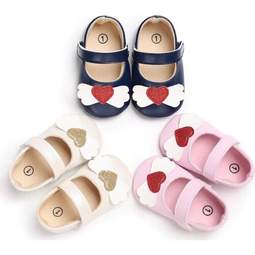 Spring and Autumn 0-1 female baby princess shoes soft bottom shoes non-slip baby toddler shoes