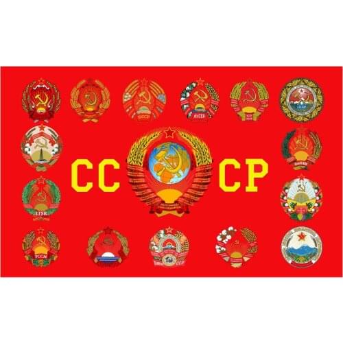 Yehoy 90x150cm USSR CCCP Coats of arms of Union Soviet Victory Day Flag