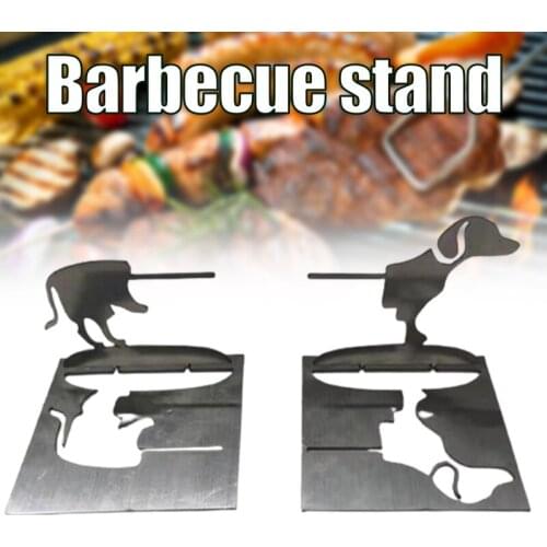 Hot churrasco Barbecue Bracket Metal Cute Puppy Shape Rack Stand for Outdoor Grill Food Barbecue Accessories BBQ Tools кухня