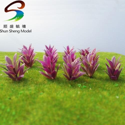 HA04 Architectural Model Flower Model Kits 100pcs Purple Color