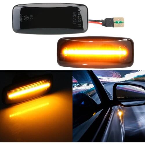 LEEPEE Smoked Lens 2PC/Set For Sylphy, Bluebird Sunny, Teana J31, Murano Car-styling LED Dynamic Side Marker 12V 3W Turn Signals