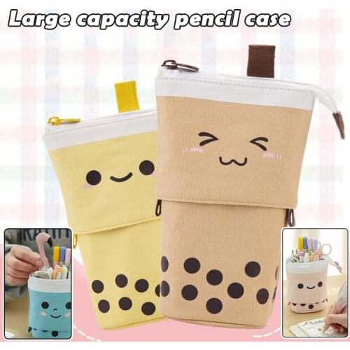 Cute Pencil Case Durable Office Stationery Organizer Pouch Cosmetic Bag For Girls And Boys School Supplies Pencil Bags Cases