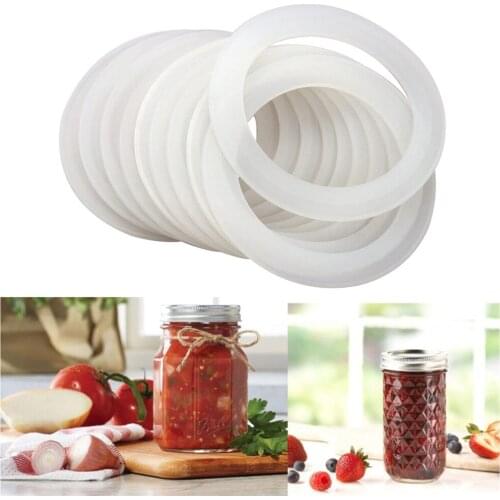 10pcs 70mm/86mm Reusable Silicone Seal Gaskets Set Replacements For Leak Proof Mason Jar Lids Storage Cover