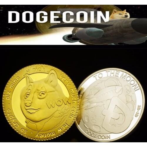 Dogecoin Gold & Sliver Plated Commemorative Coin Collectibles Dogecoin US Coins Alloy Plating Tokened Craft Gift #9