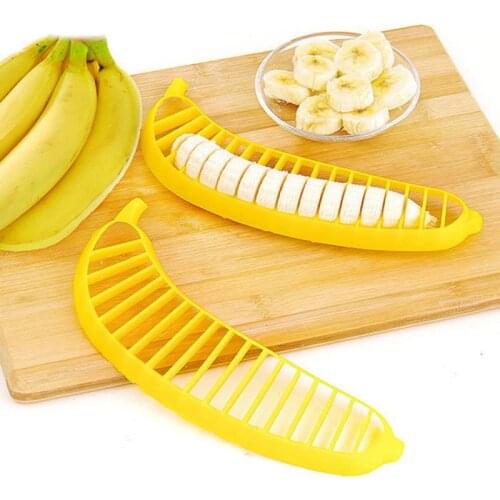 Creative Food Grade Plastic Banana Slicer Fruit and Vegetable Salad Tool Practical Cooking Tool Slicer Cutter Kitchen Gadget