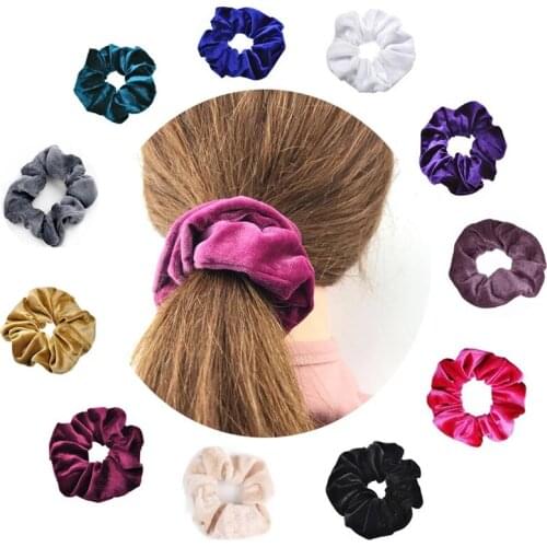 Velvet Hairband For Women Girl Elastic Hair Rubber Band Gum Scrunchie Hair Tie Ponytail Holder Fashion Headband Hair Accessories