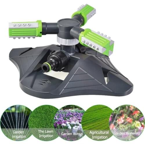 360 Degree Rotating Agriculture Sprinkler Device Trigeminal Irrigation Nozzles Automatic Multi-hole Trigeminal Sprinkler