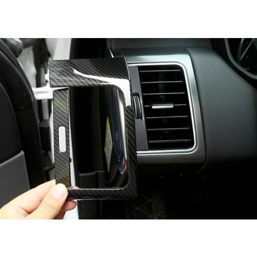 Carbon Fiber Style Car Front Side Air Outlet Vent Frame Trim Sticker For Land Rover Range Rover Sport 2014-2017